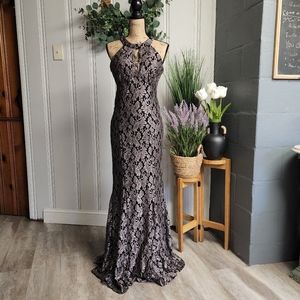 Nightway Floral Evening Gown - size 10